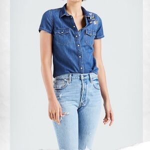 Levi’s Women’s Soft Denim Embroidered Shirt